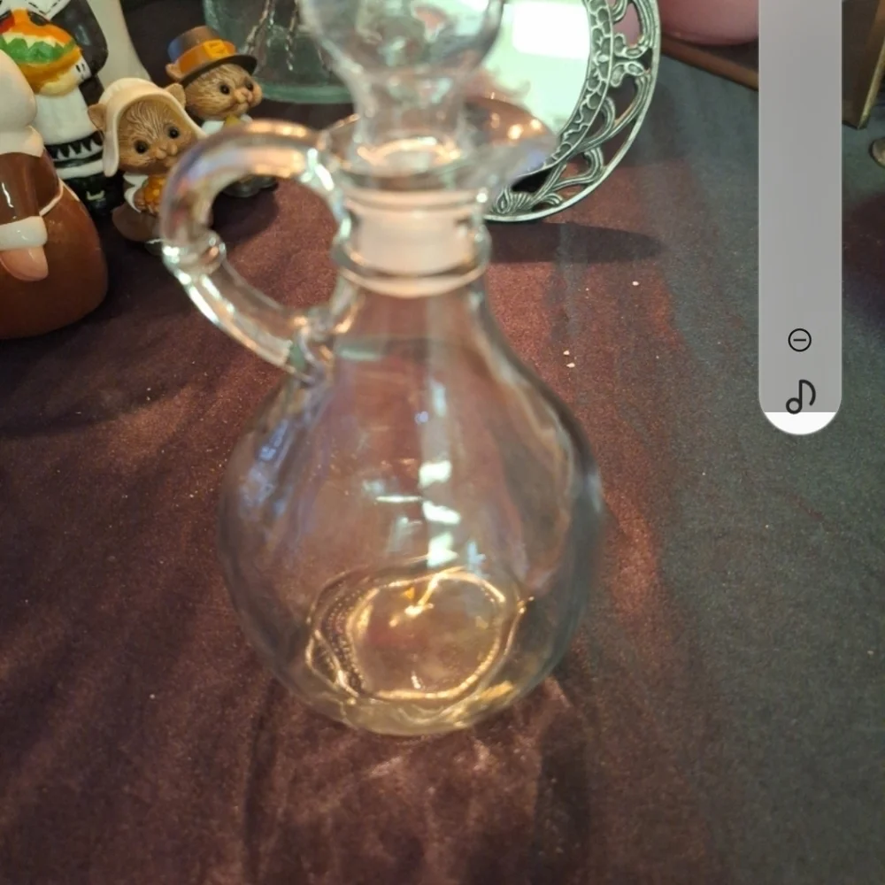 Small Glass Cruet with Stopper